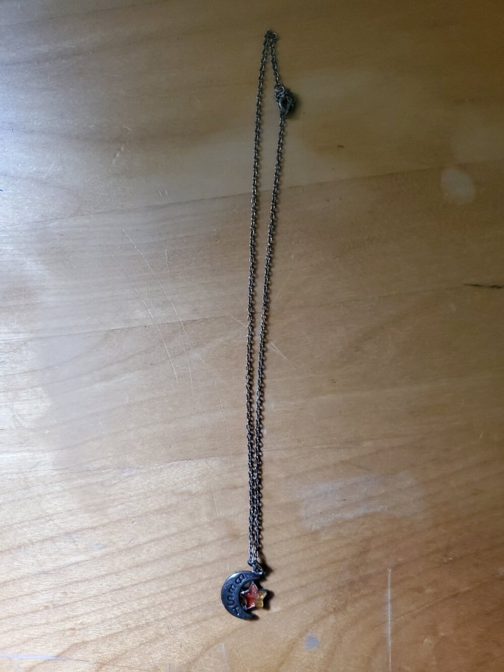 Moon and Star Pendant Necklace